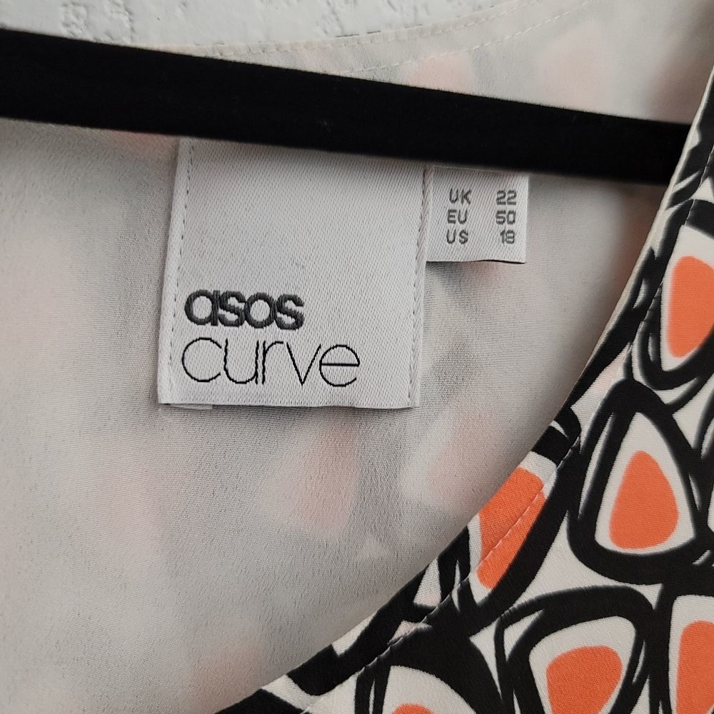 Asos Curve Plus Fit And Flare Fully Lined Sleevel… - image 6